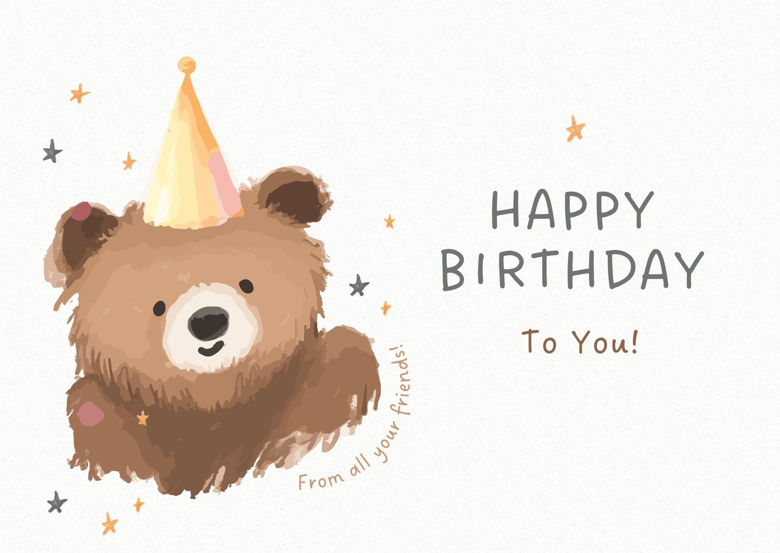 Free, Custom Printable Birthday Card Templates | Canva within Happy B Day Cards Printable