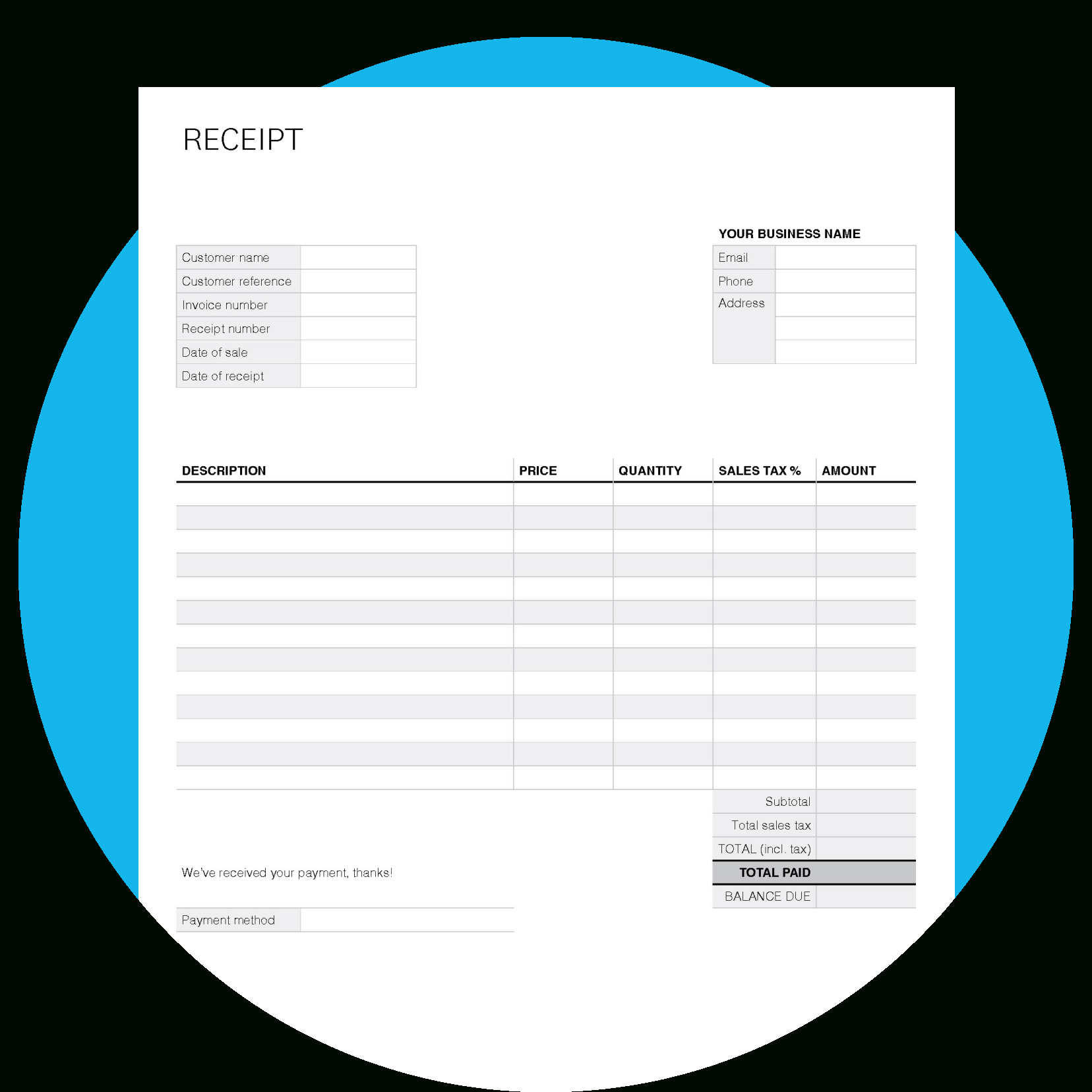 Free Donation Receipt Template | Xero Uk in Free Printable Printable Donation Receipt