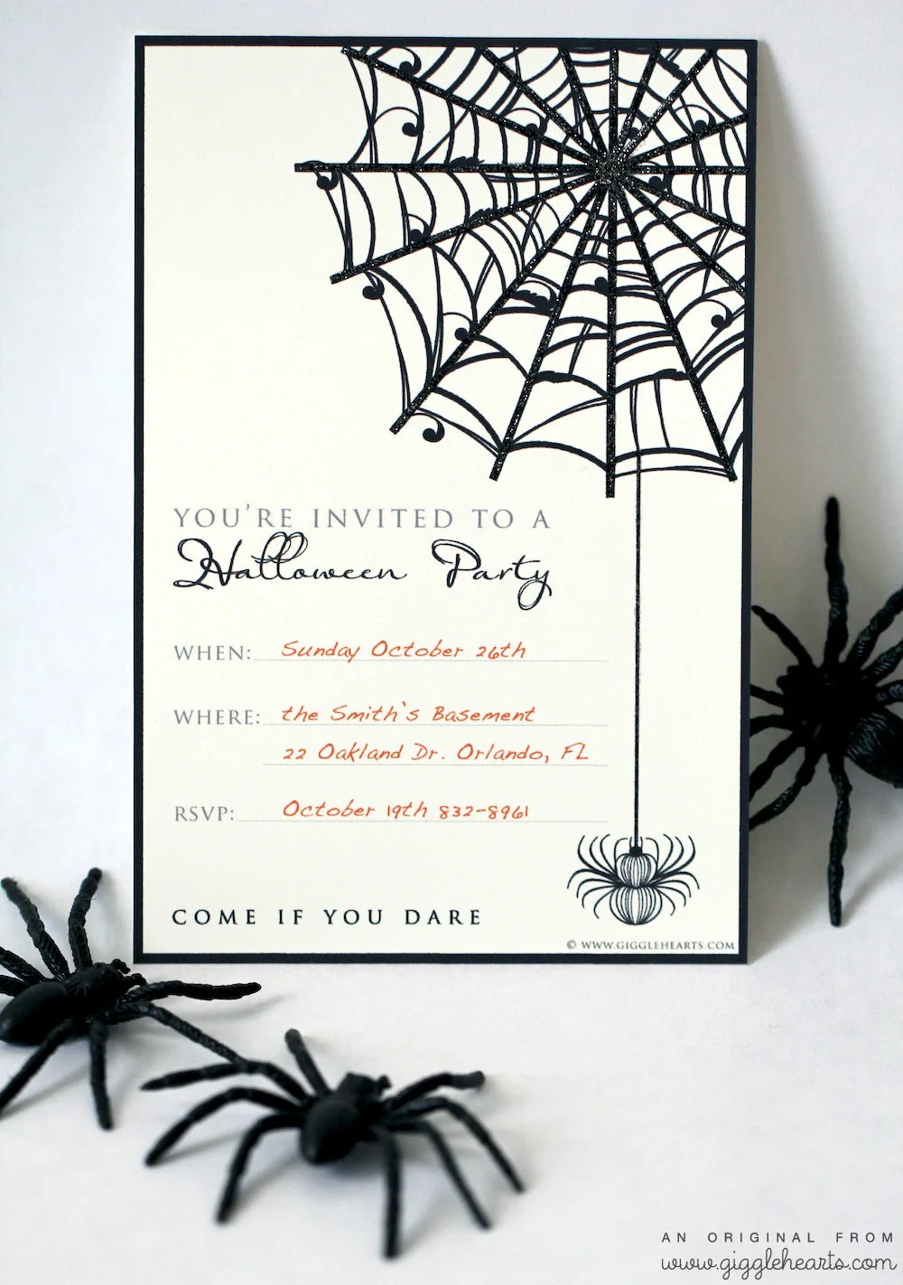 Free Halloween Party Invitation Printable With Glitter For A Fun in Blank Free Printable Halloween Party Invitations