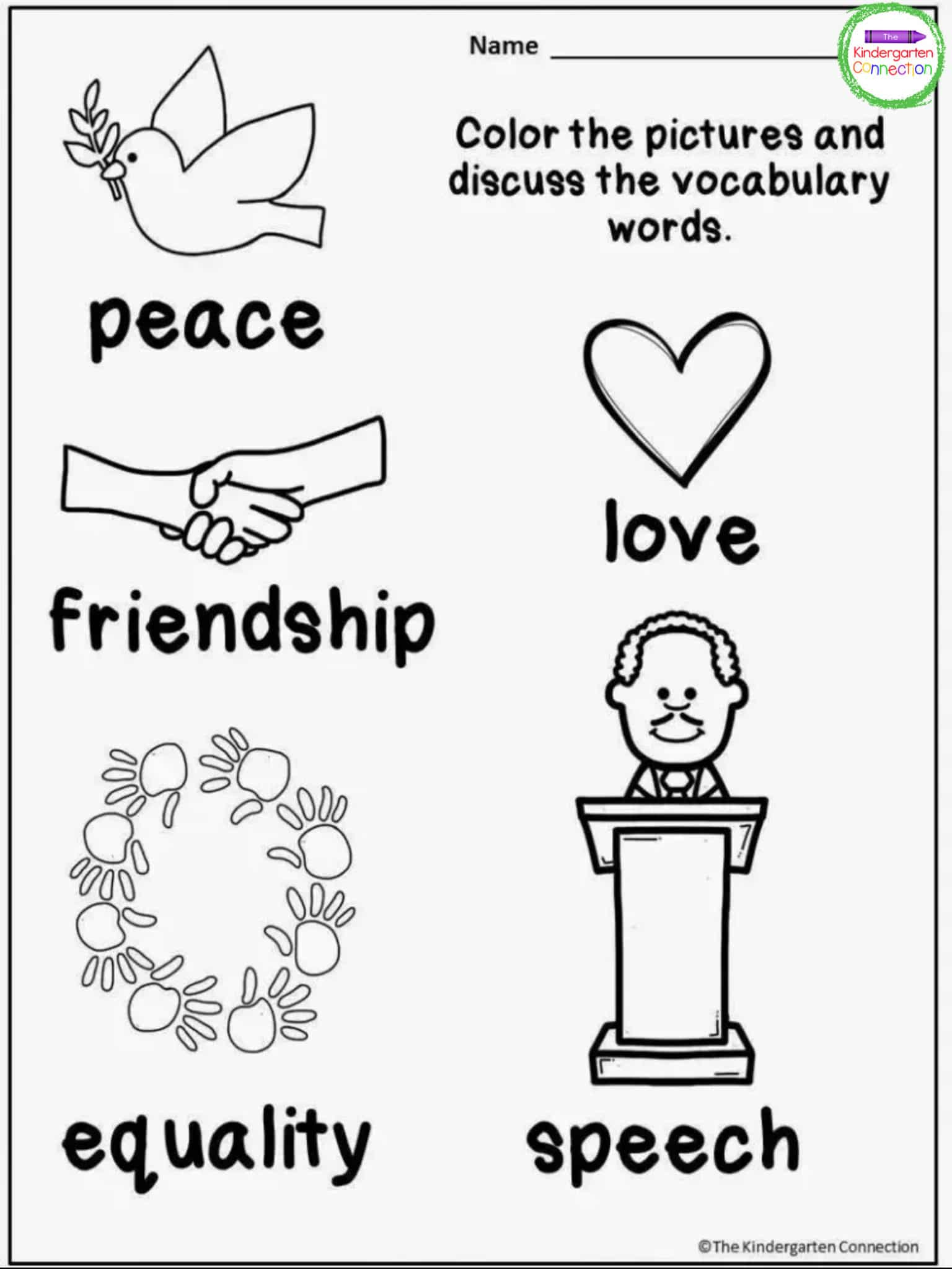 Free Martin Luther King, Jr. Printables And Read Alouds For with Martin Luther King Printables Kindergarten