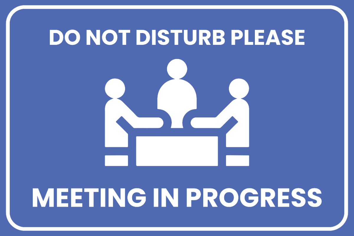 Free Meeting In Progress Sign Template To Edit Online for Meeting in Progress Sign Printable Free