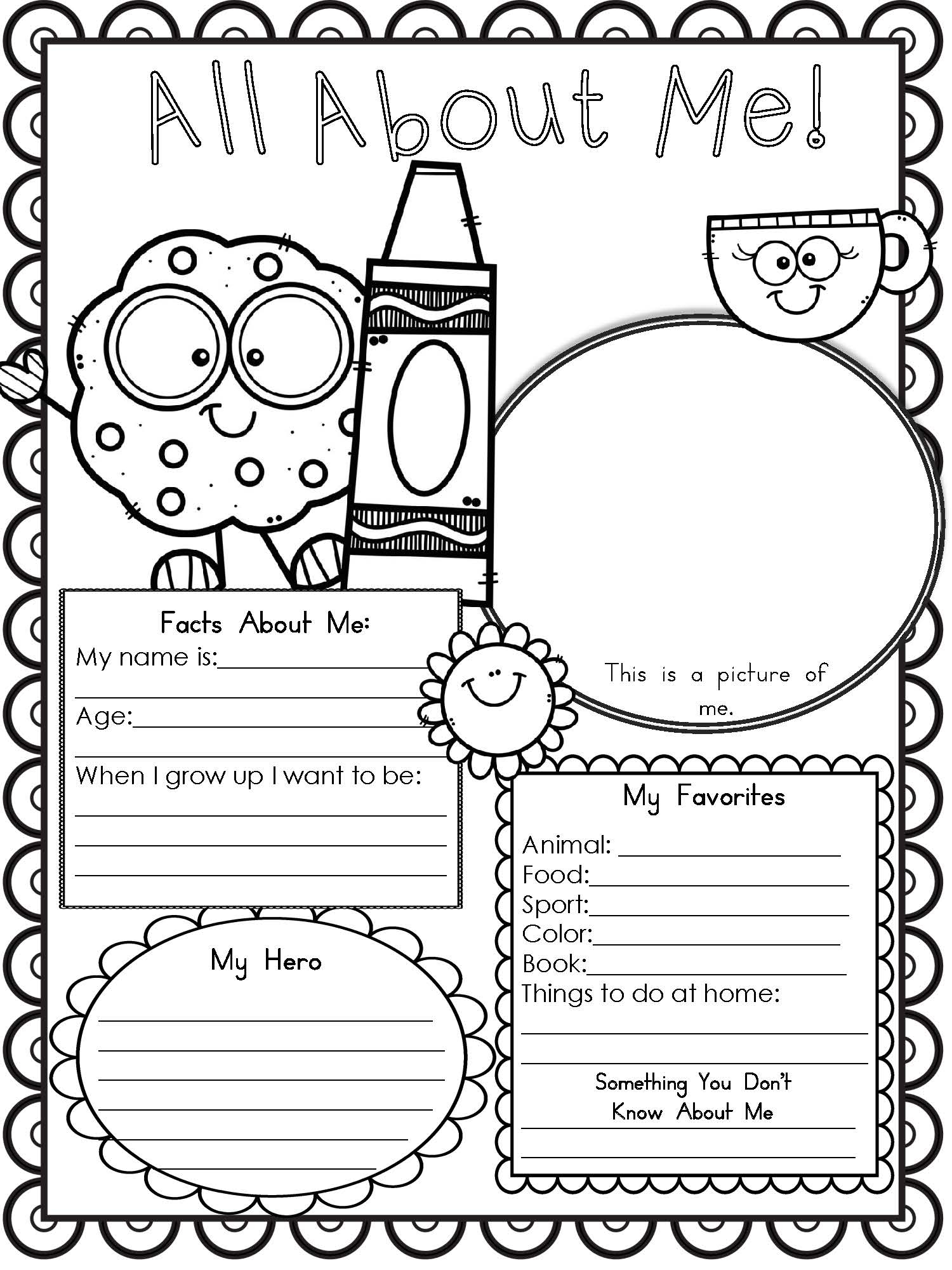 Free Printable All About Me Worksheet - Modern Homeschool Family within All About Me Free Printables