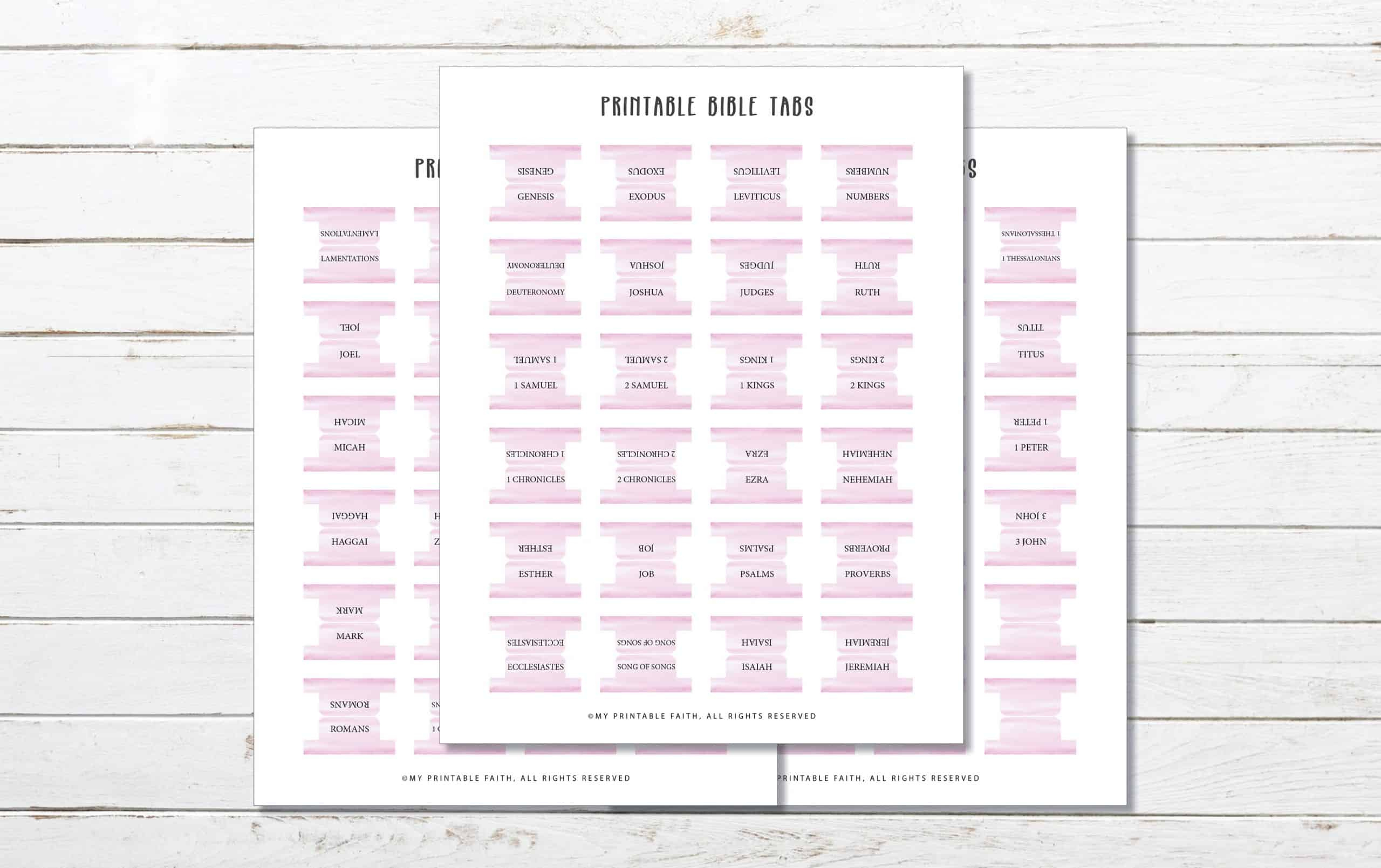 Free Printable Bible Tabs (With Instructions) - My Printable Faith for Bible Tab Placement Guide Printable