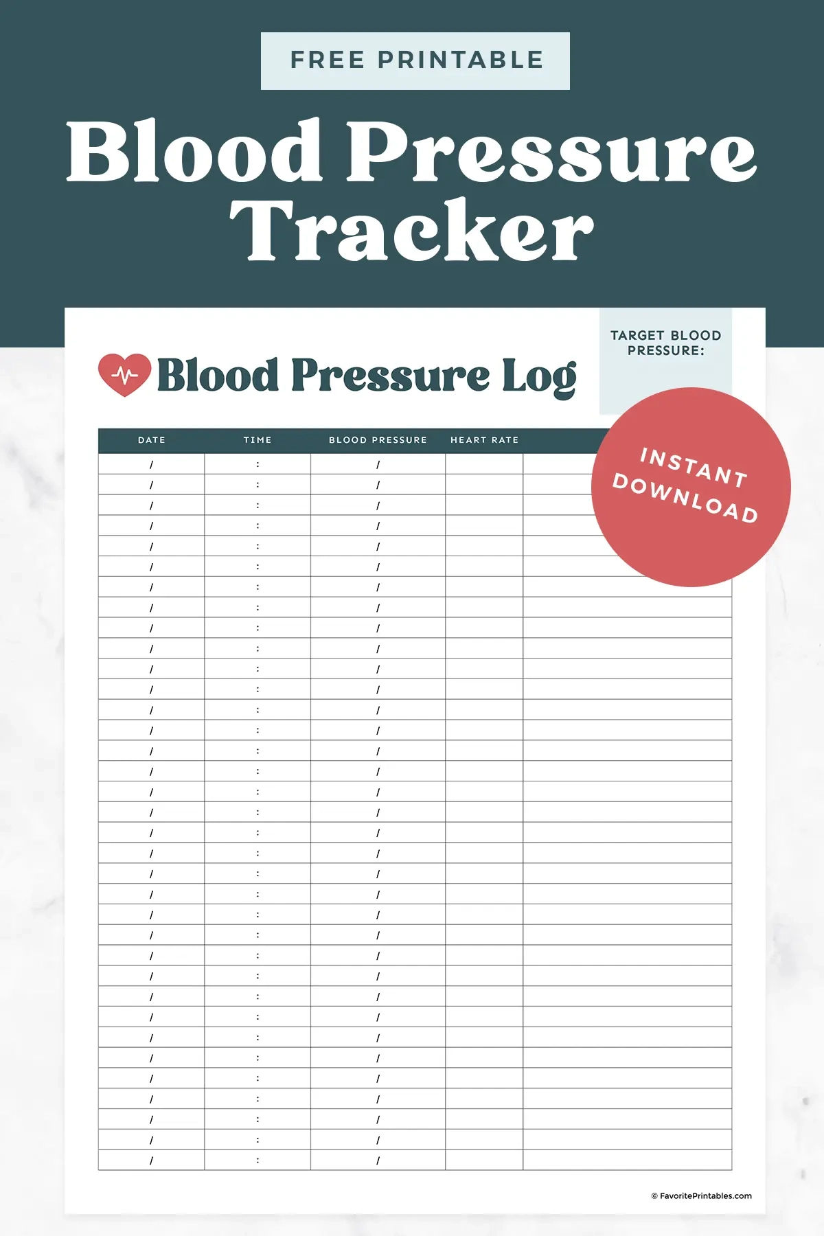 Free Printable Blood Pressure Log - Favorite Printables with regard to Free Printable Large Print Blood Pressure Log