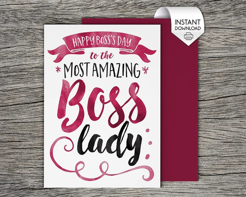 Free Printable Bosses Day Cards - Printable Party Favors in Best Boss Card   Printable Free