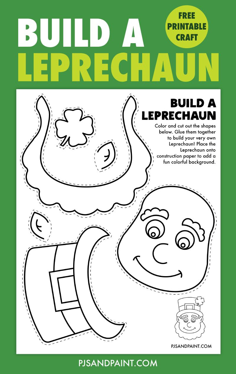 Free Printable Build A Leprechaun Craft | Leprechaun Craft regarding Build a Leprechaun Printable Free