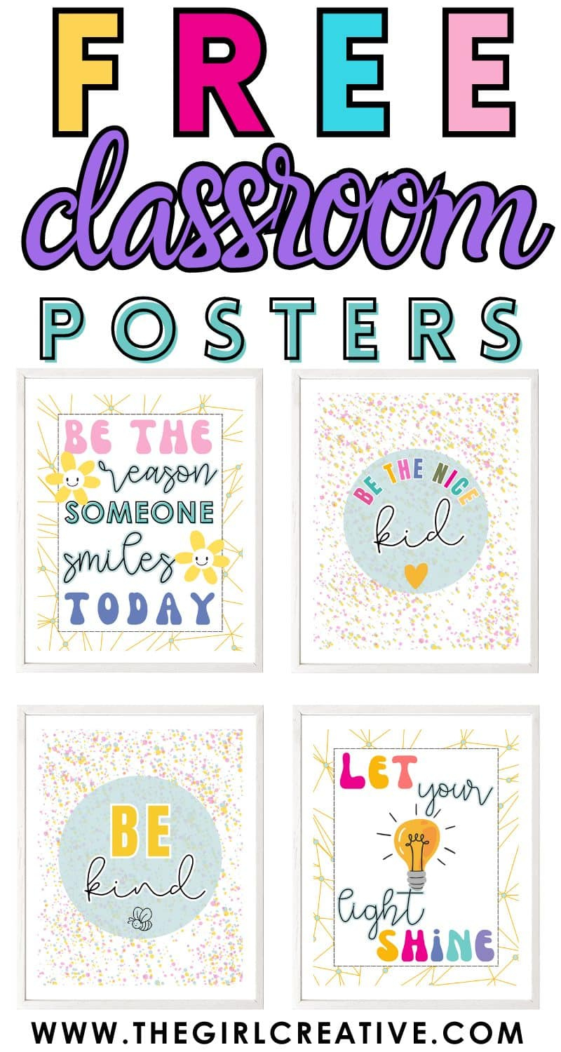 Free Printable Classroom Posters That Inspire Kindness - The Girl within Free Printable Classroom Posters