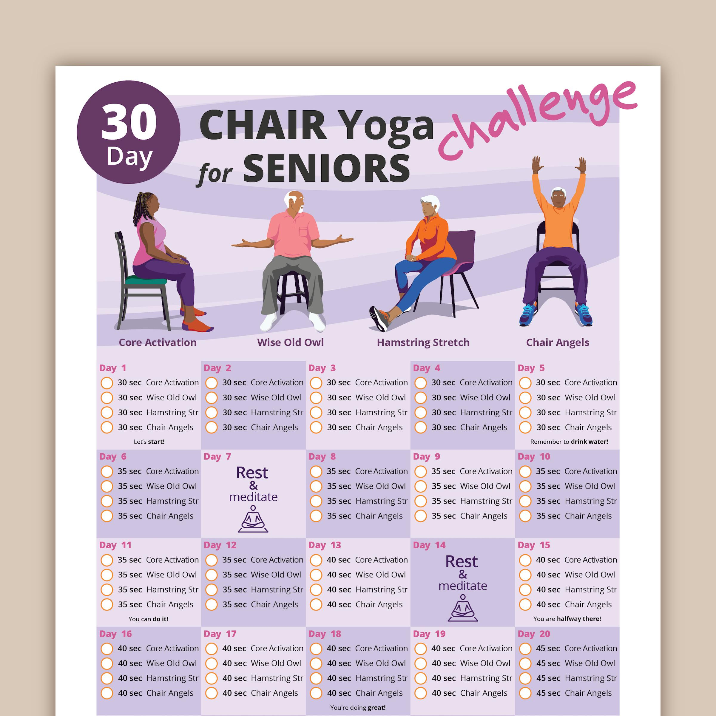 Free Printable Easy Chair Yoga For Seniors Printable Chair regarding Chair Exercises For Seniors Free Printable