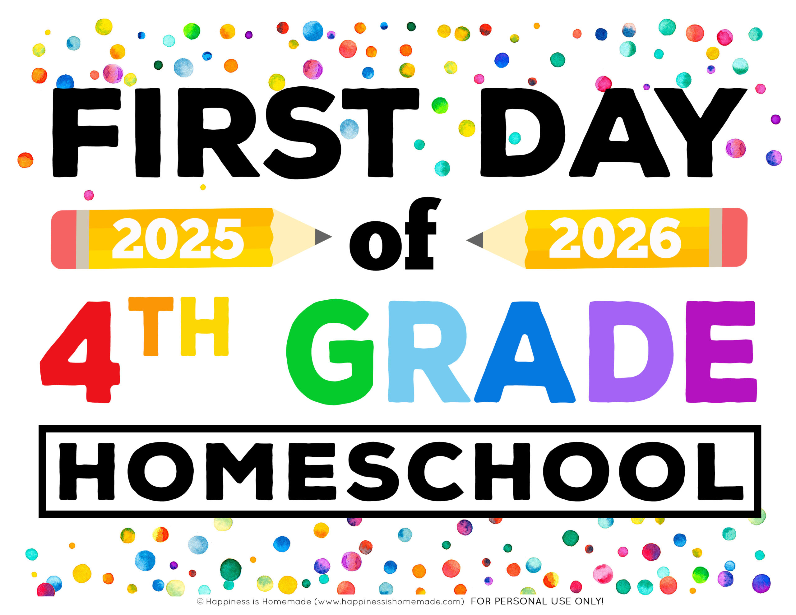 Free Printable First Day Of School Signs 2025-26 - Happiness Is within 1st Day of Kindergarten Printable