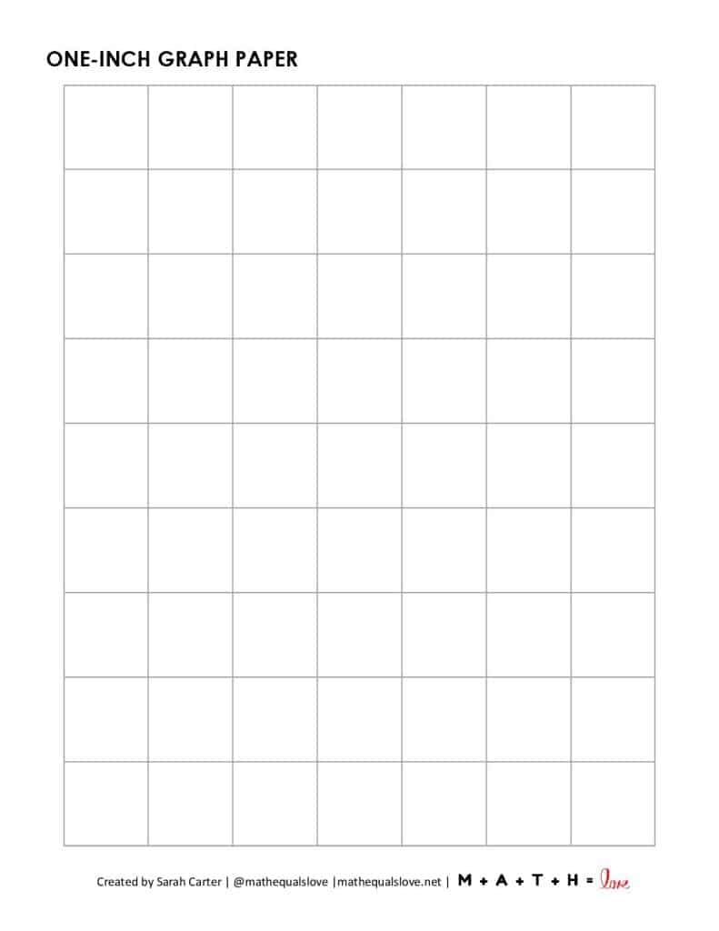 Free Printable Graph Paper (1 Inch Grid) Pdf Format regarding Printable Graph Paper 1 Inch