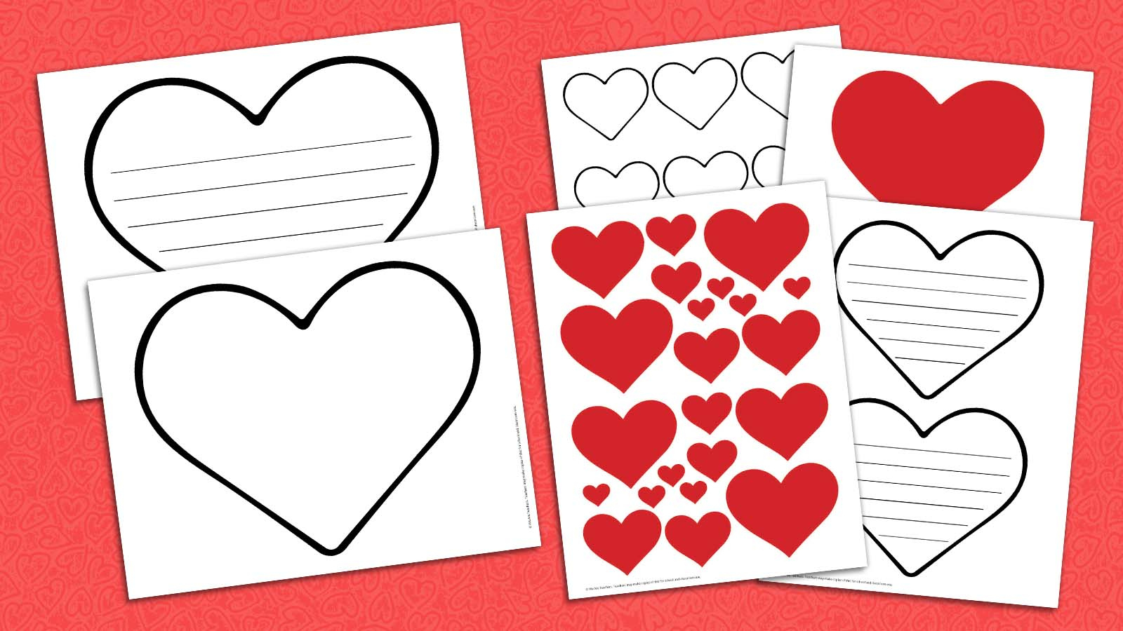 Free Printable Heart Bundle within Printable Valentine'S Day Heart