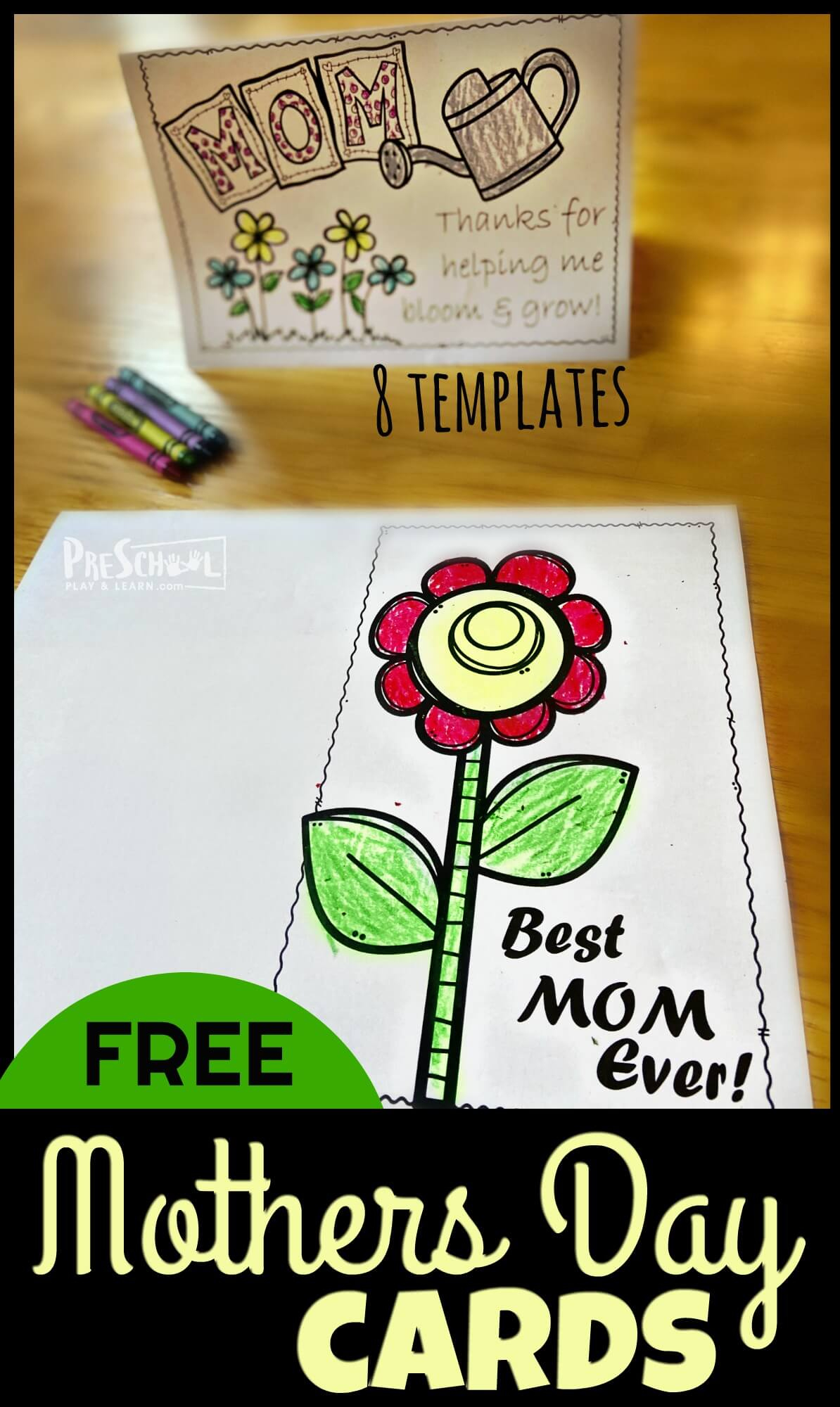 Free Printable Homemade Mothers Day Cards To Color Pdf with Mother&amp;amp;#039;s Day Card For Kids to Make Printable