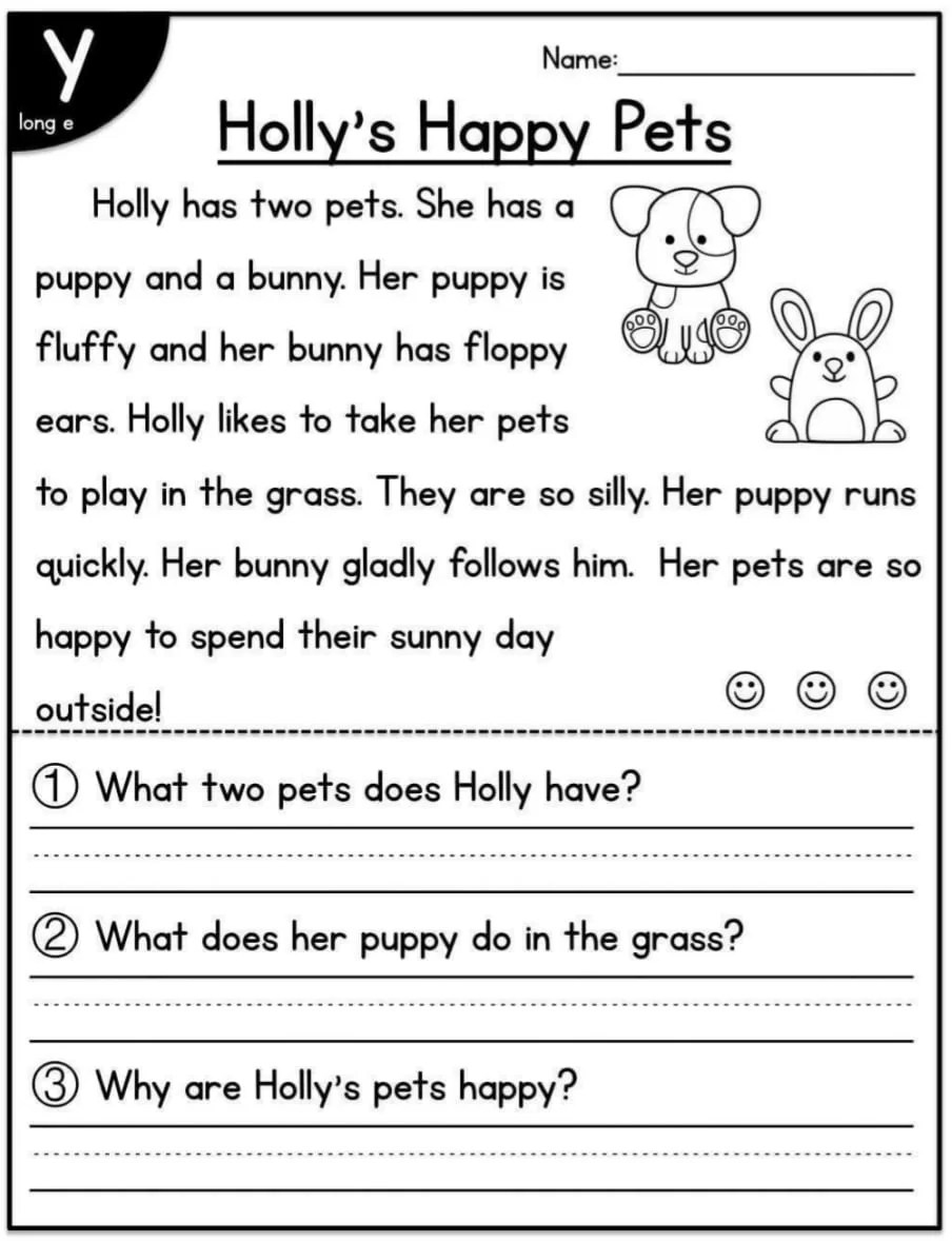 Free Printable Kindergarten Reading Worksheets - Activity School with Free Printable Reading Comprehension Worksheets