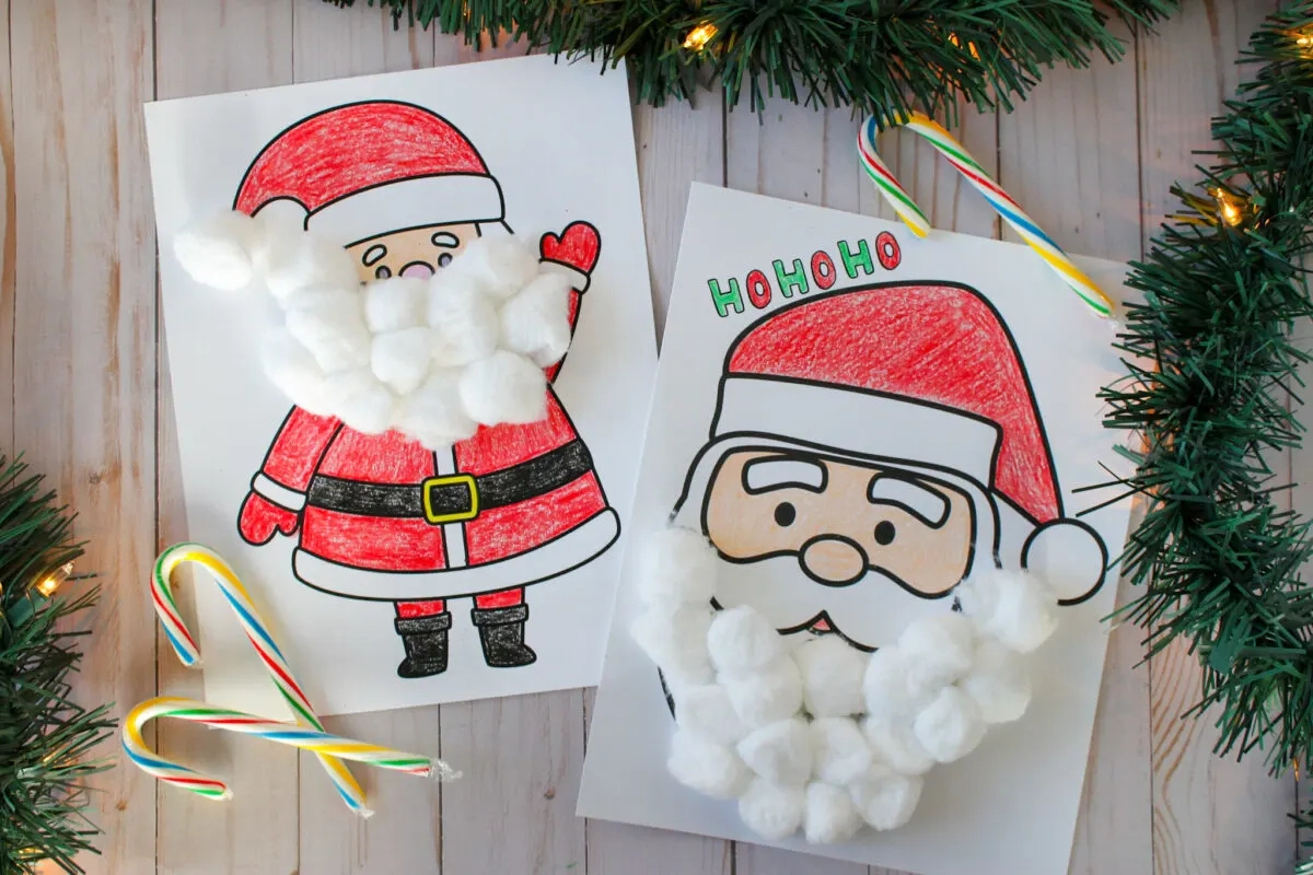 Free Printable Santa Craft- Countdown To Christmas! for Free Printable Crafts For Christmas