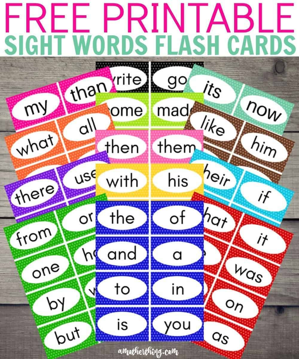 Free Printable Sight Words Flash Cards | It&amp;#039;S A Mother Thing with regard to Free Printable Sight Words Flash Cards