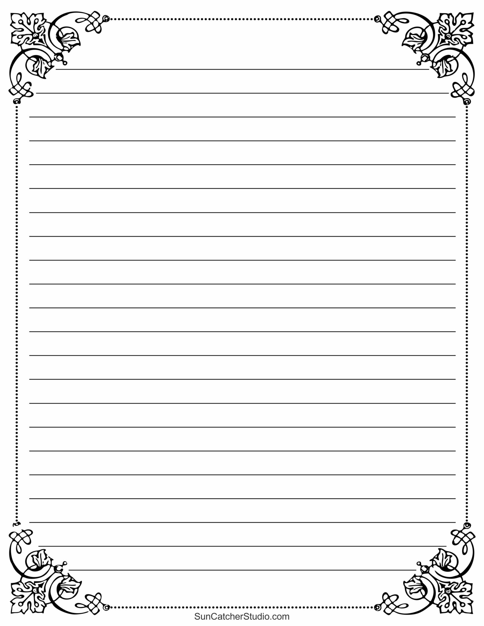 Free Printable Stationery And Lined Letter Writing Paper – Free for Free Cute Printable Notebook Paper