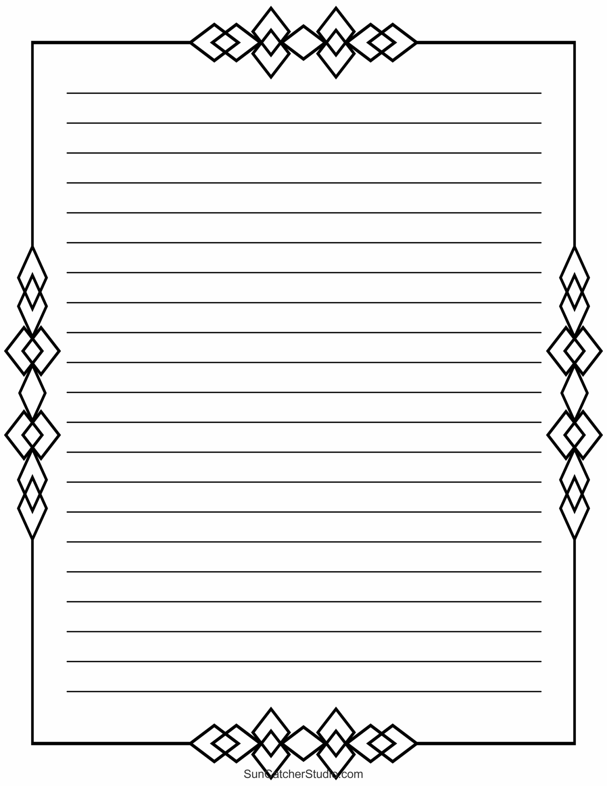 Free Printable Stationery And Lined Letter Writing Paper – Free in Free Cute Printable Notebook Paper