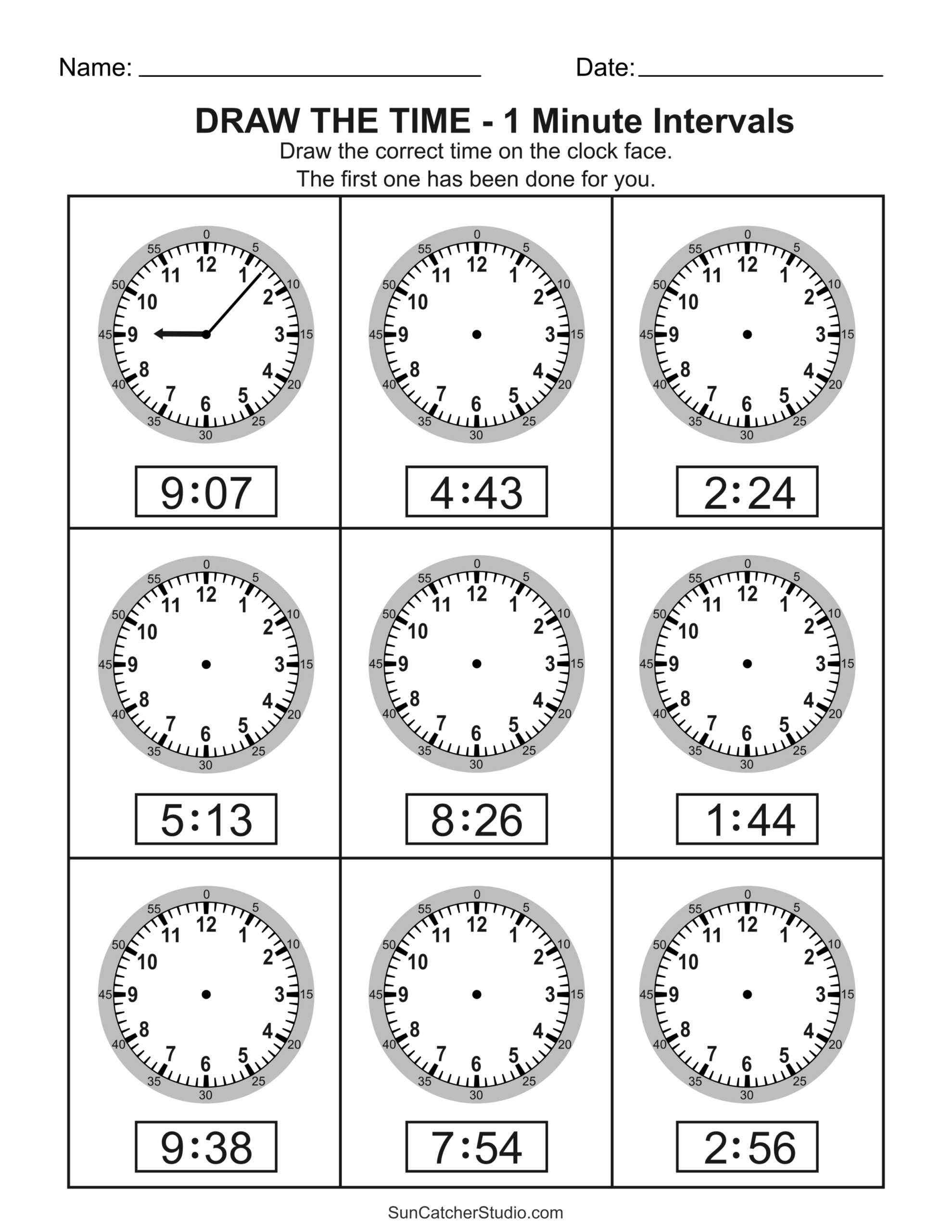 Free Printable Telling Time Worksheets (Analog Clock) – Free in Printable Clocks For Telling Time