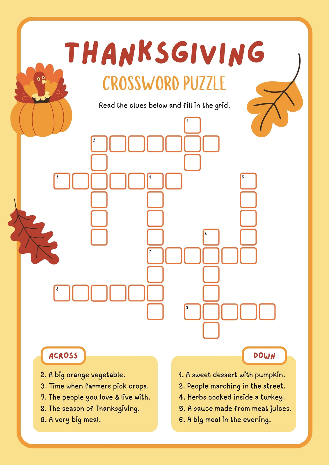 Free Printable Thanksgiving Worksheet Templates | Canva for Free Printable Thanksgiving Worksheets