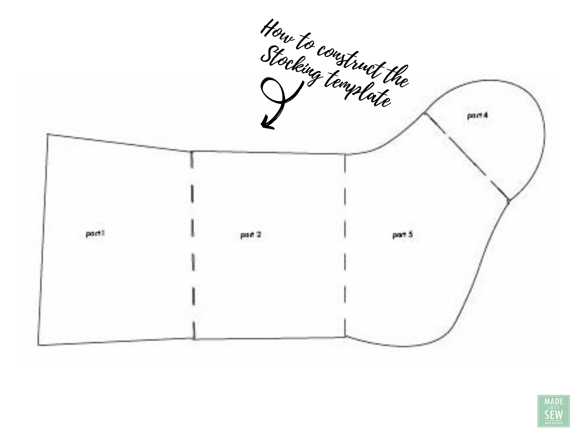 Free Quilted Christmas Stocking Pattern! — Made Just Sew with Christmas Stocking Pattern Printable Free