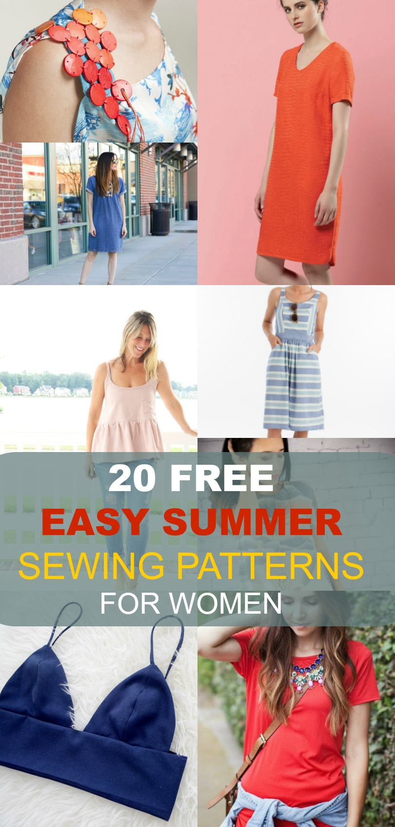 Free Sewing Patterns: 20 Easy Summer Patterns For Women - On The in Woman Free Printable Sewing Patterns