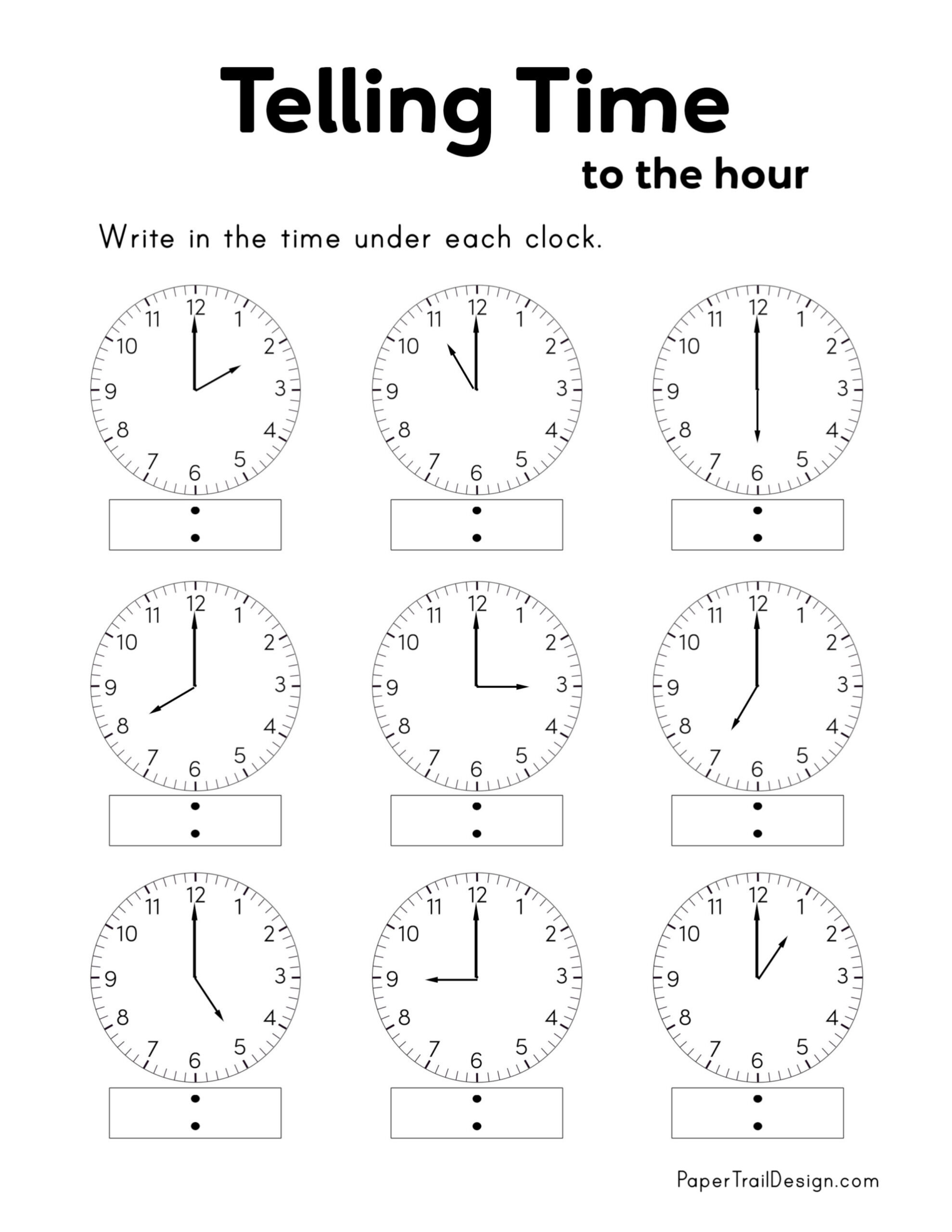 Free Time Telling Worksheet Free, Download Free Time Telling regarding Telling Time Sheets Free Printable