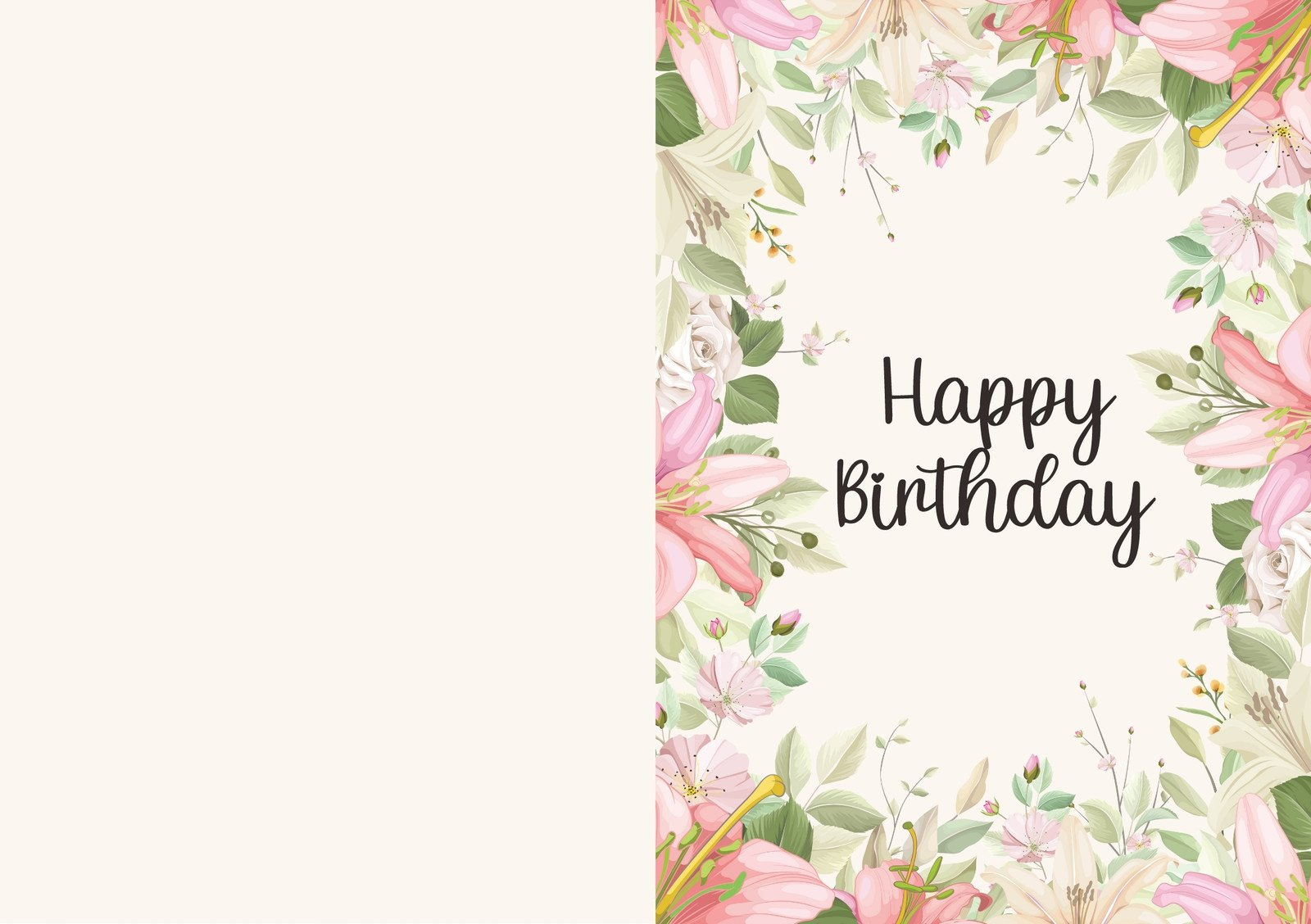 Free To Personalize Folded Birthday Card Templates | Canva regarding Free Printable Adult Birthday Cards