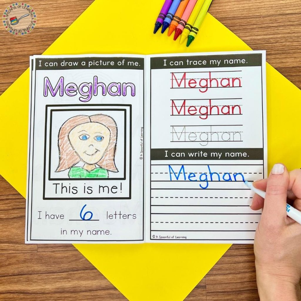 Fun Kindergarten Name Practice Activities - A Spoonful Of Learning in Learn to Write Name Printables