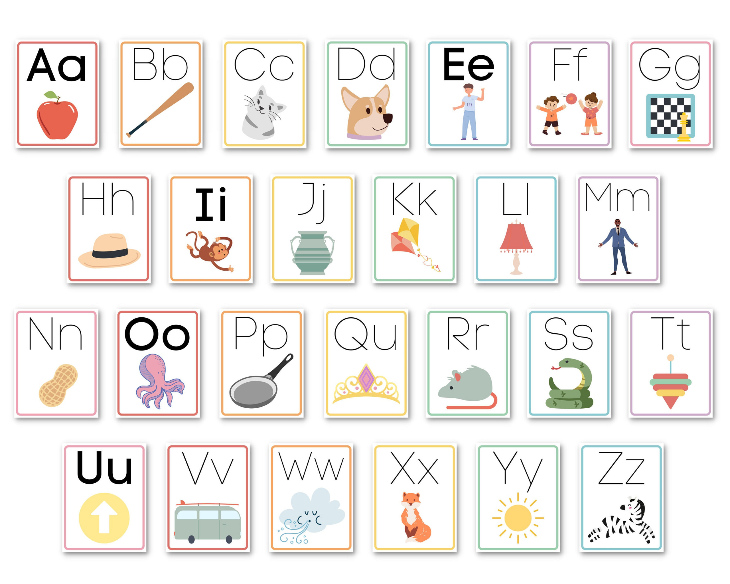 Fundations Aligned Wall Alphabet, Instant Print, Digital Download pertaining to Cards Printable Fundations Alphabet Chart