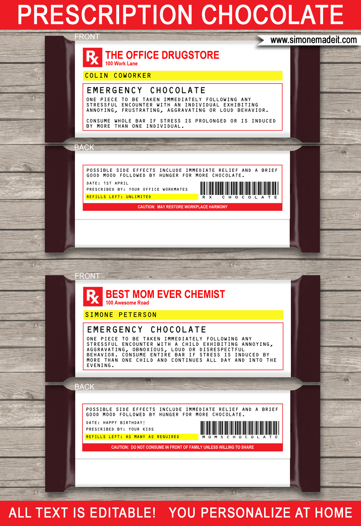 Gag Prescription Label Templates | Printable Chill Pills | Funny in Free Printable Funny Prescription Labels