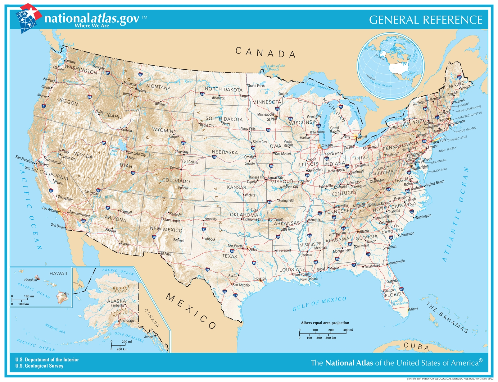 General Reference Printable Map | U.s. Geological Survey pertaining to United States Map Printable Free