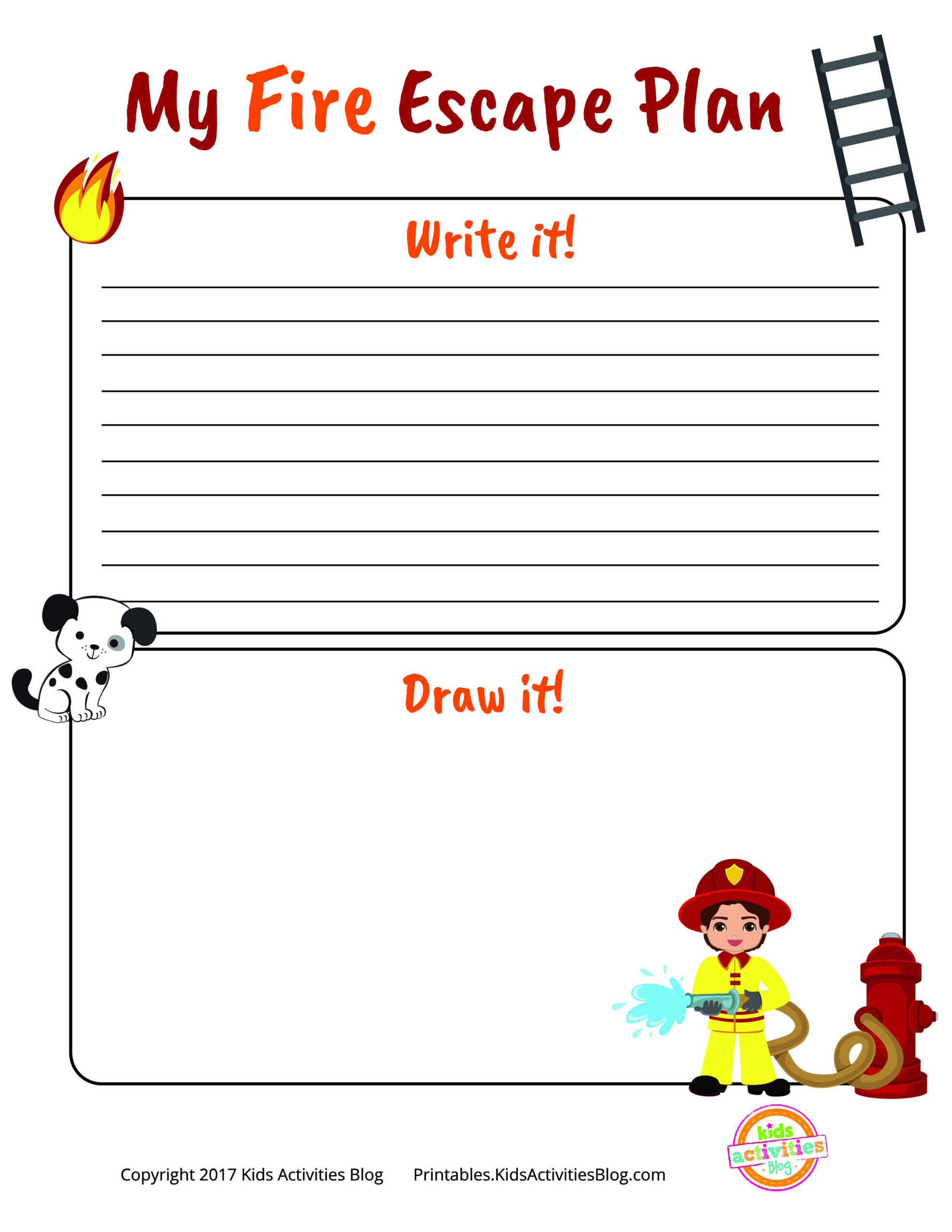 Get This Free Printable Fire Escape Plan To Keep Your Family Safe with regard to Free Printable Fire Safety Worksheets