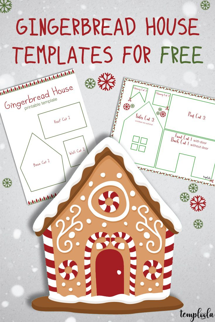 Gingerbread House Templates For Free | Temploola intended for Gingerbread House Template Free Printable