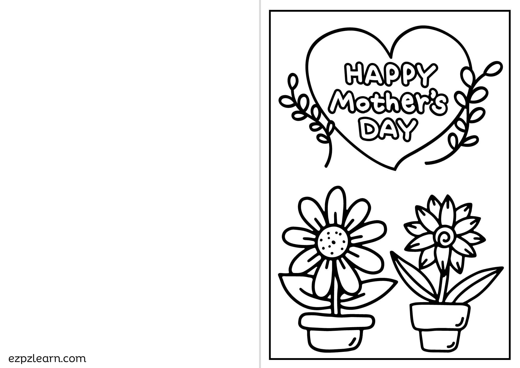 Happy Mother&amp;#039;S Day Card Free Pdf Download - Ezpzlearn regarding Happy Mothers Day Card Printable Teenagers