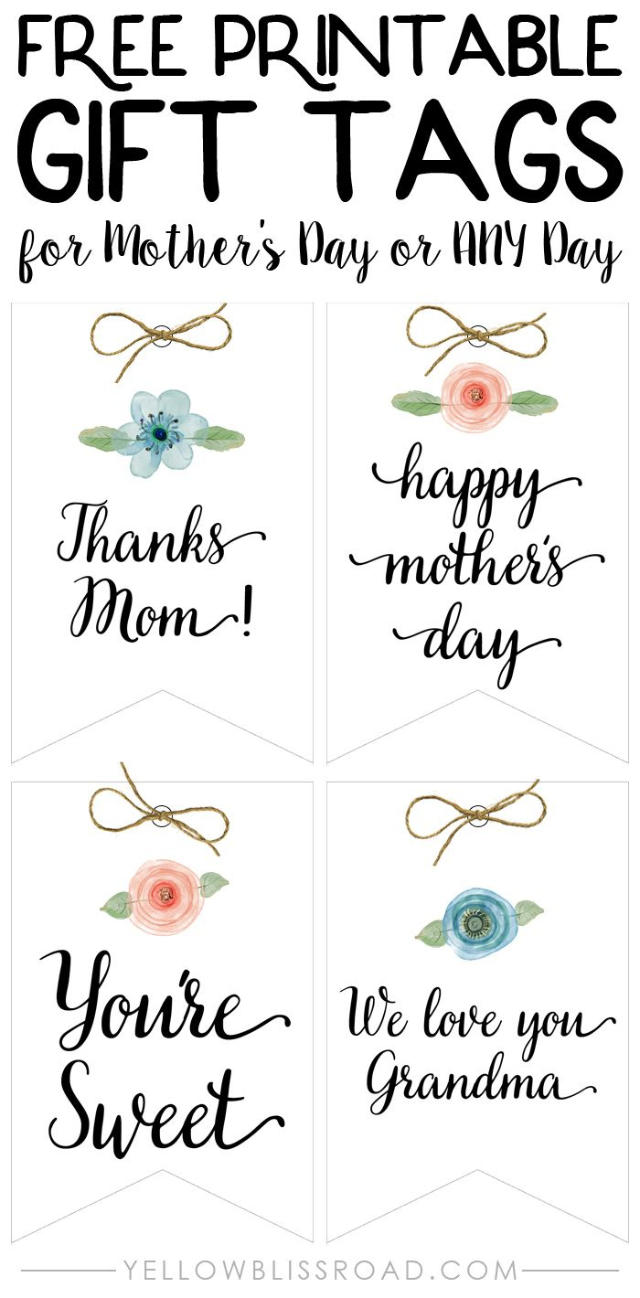 Happy Mother&amp;#039;S Day Tags - 6 Free Pdf Printables | Printablee within Mother&amp;amp;#039;s Day Tags Printable