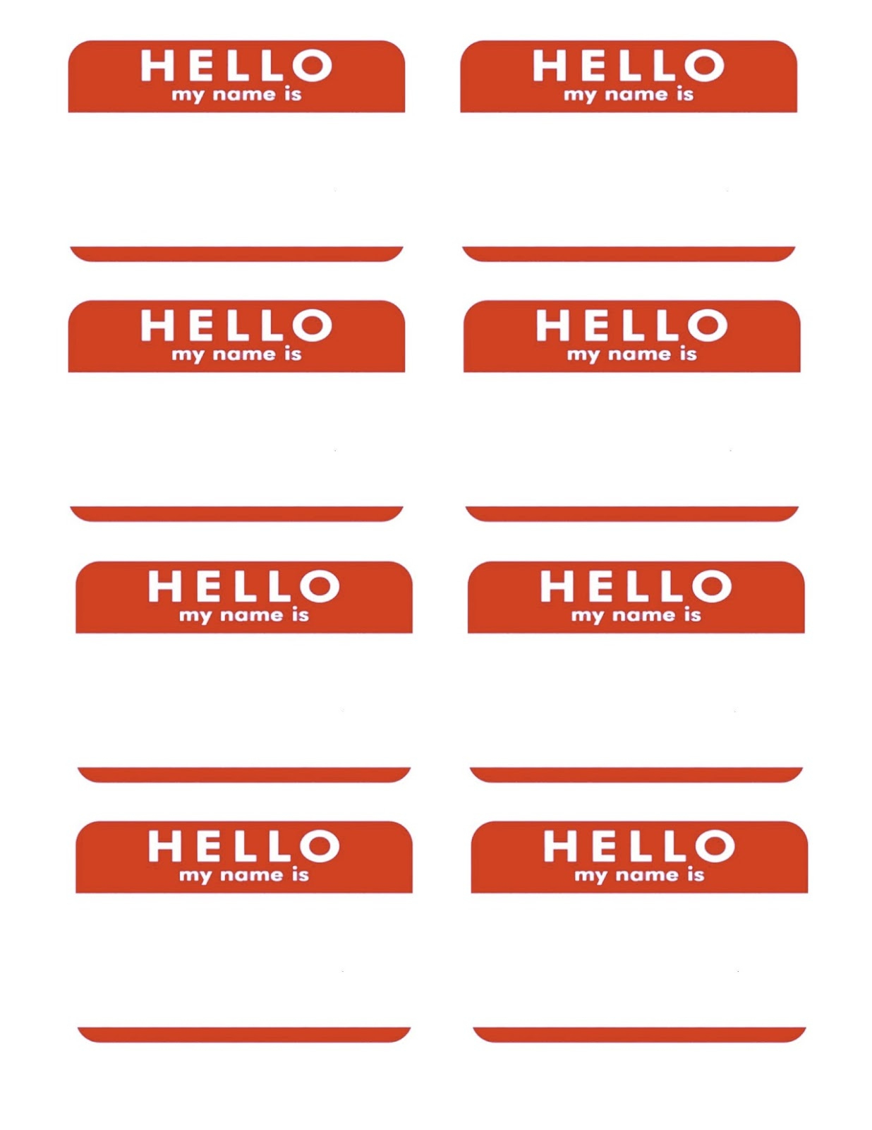 Hello My Name Is Tags Free Printable with regard to Hello My Name Is Printable Name Tags