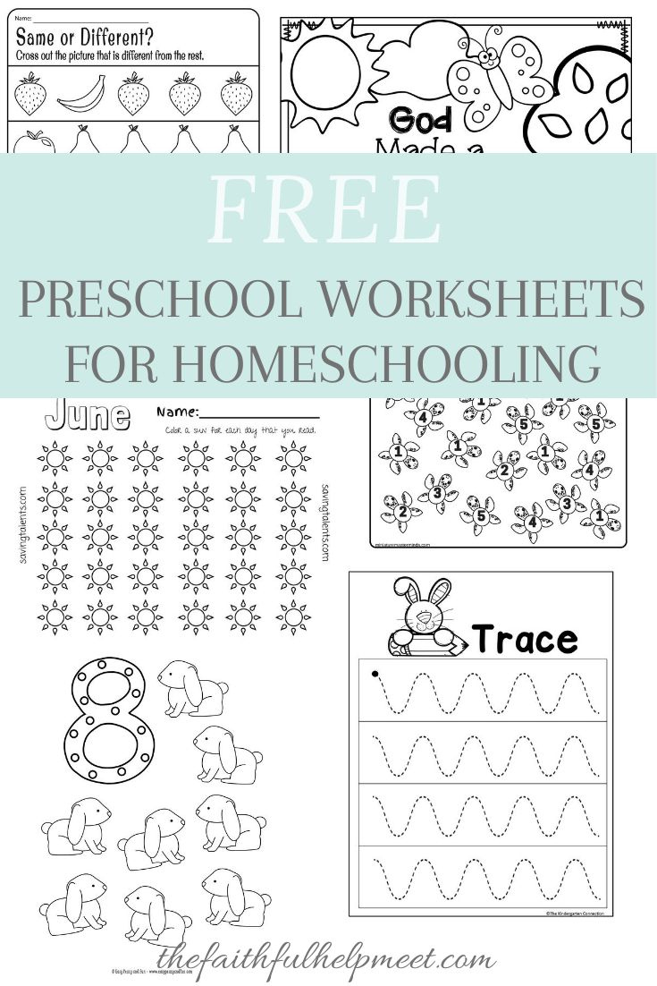 Homeschool Preschool Worksheets, Preschool Printables, Free with Free Homeschool Printables For Kindergarten