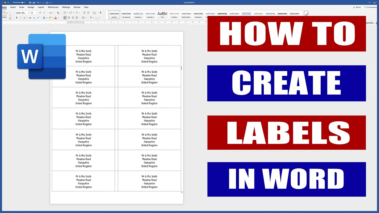How To Make Labels In Word | Microsoft Word Tutorial pertaining to How To Make Printable Labels