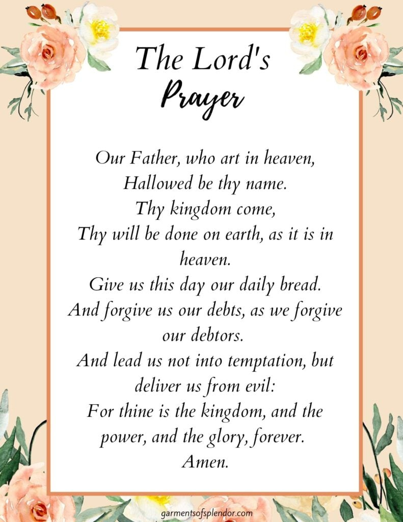 How To Pray The Lord&amp;#039;S Prayer With Power (Free Printables Inside!) - intended for Printable the Lord&amp;amp;#039;s Prayer