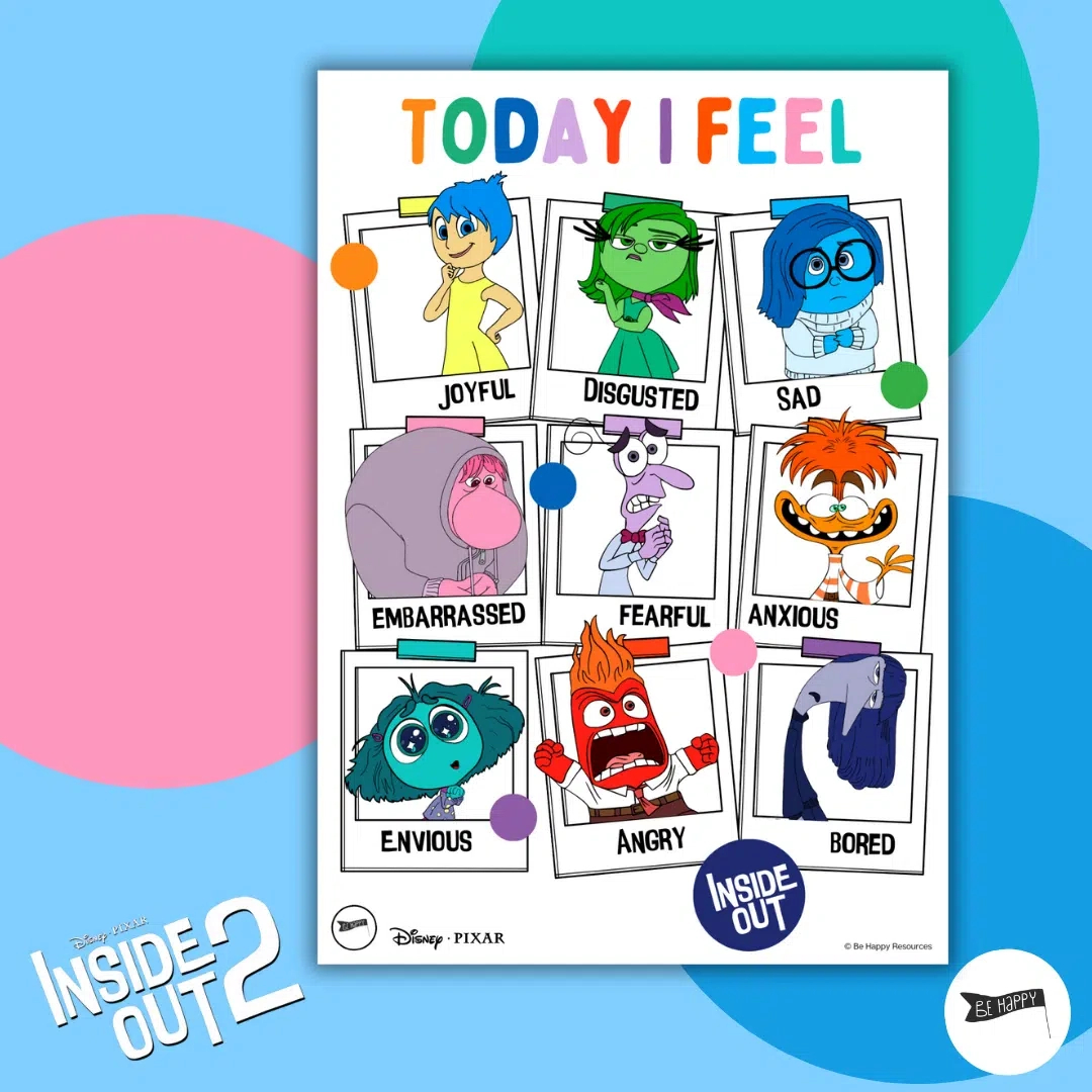 Inside Out Daily Check In Sheet - Featuring Characters From Inside inside Inside Out 2 Characters Printable