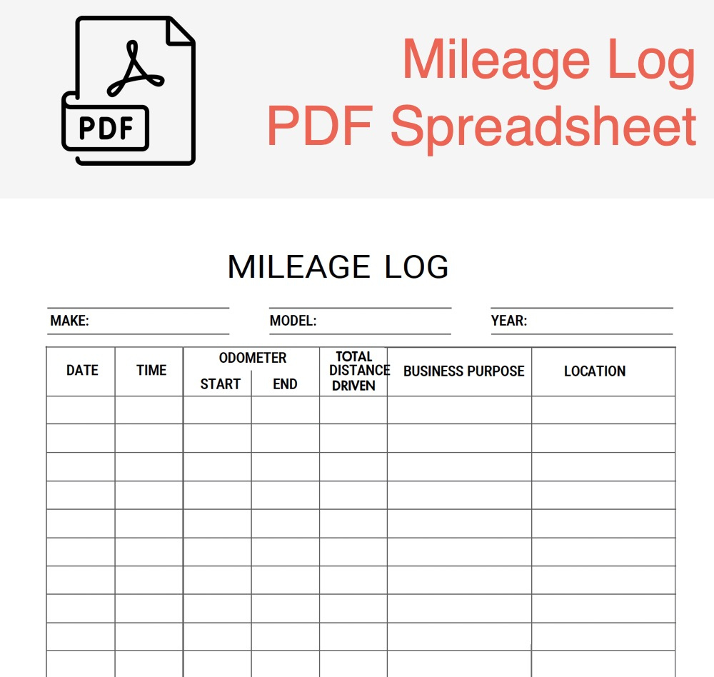 Irs Printable Mileage Log Templates – Free Excel & Pdf & Google in Free Printable Mileage Log