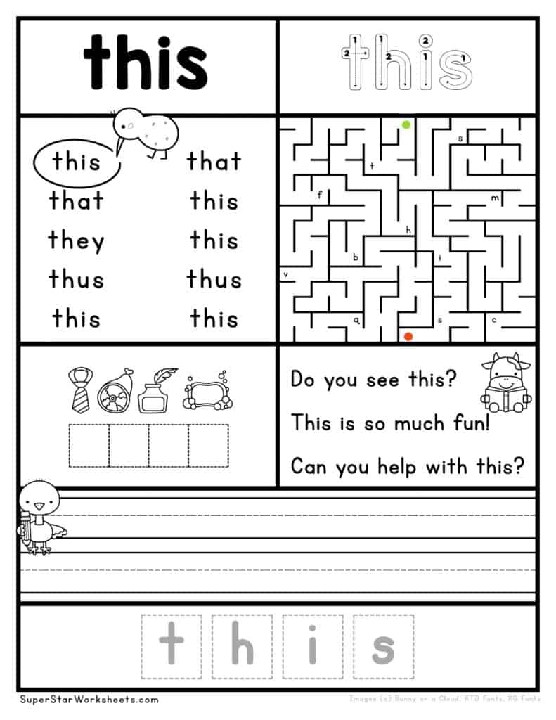 Kindergarten Worksheets - Superstar Worksheets for Printable Learning Worksheets For Kindergarten