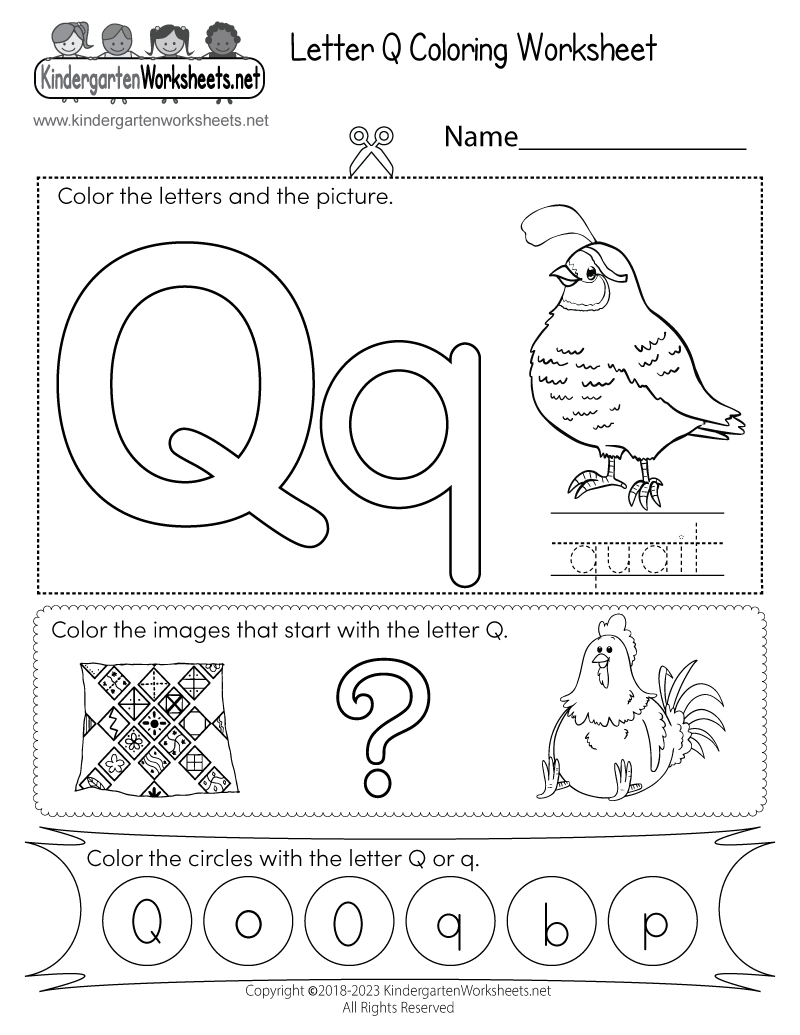 Letter Q Coloring Worksheet - Free Printable, Digital, &amp;amp; Pdf intended for Letter Q Worksheets Free Printables