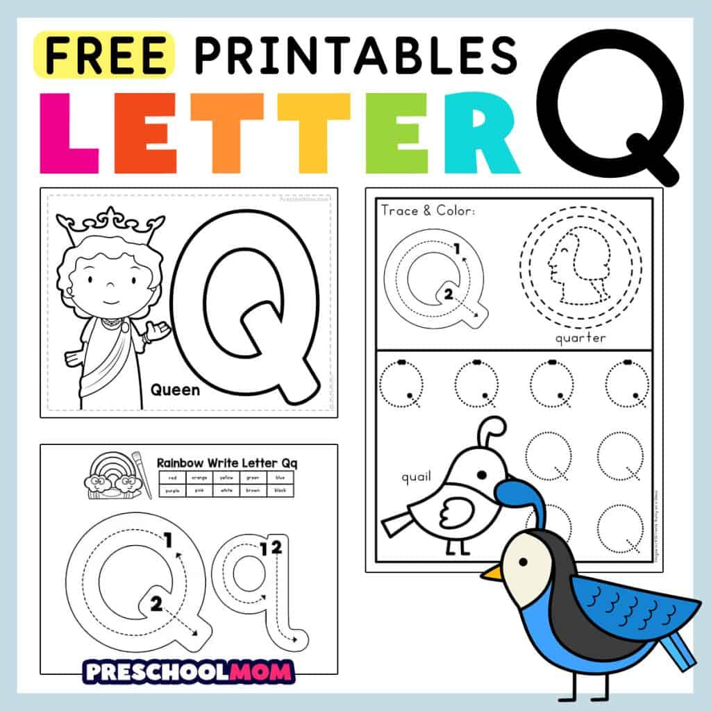 Letter Q Preschool Printables - Preschool Mom with regard to Letter Q Worksheets Free Printables