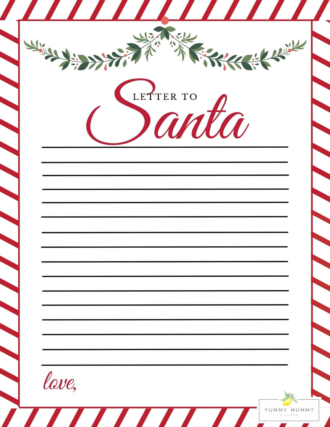 Letter To Santa Template - Free Printable Dear Santa Letters with Free Printable Letter To Santa Template