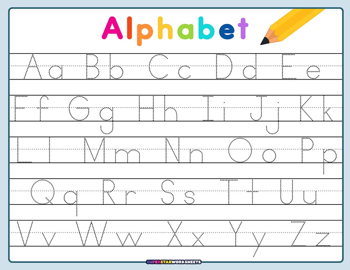 Letter Tracing Worksheets - Superstar Worksheets within Free Printable Tracing Letters Worksheets