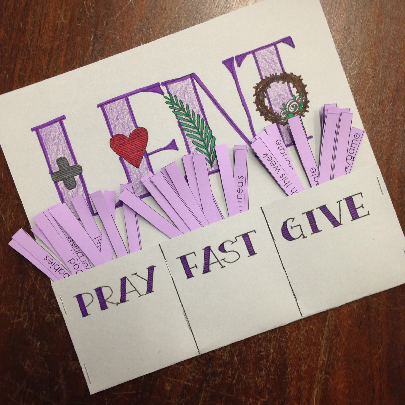 Look To Him And Be Radiant: Lent: Pray, Fast, Give Printable regarding Lent Activities For Sunday School Printable