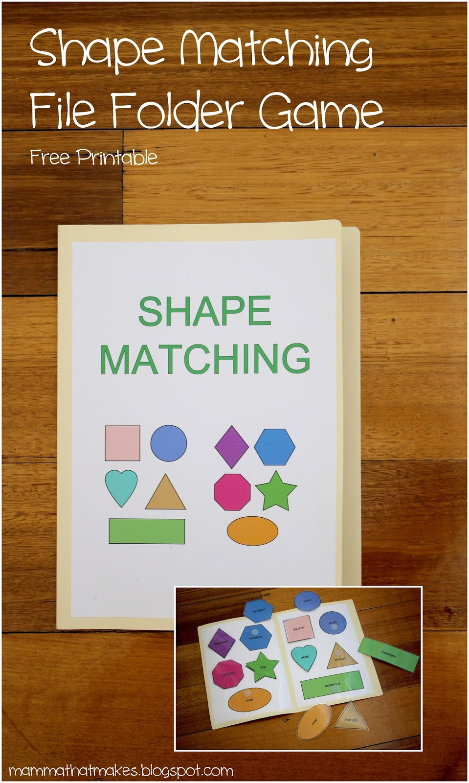 Mamma That Makes: Shape Matching File Folder Game with regard to File Folder Games Free Printable