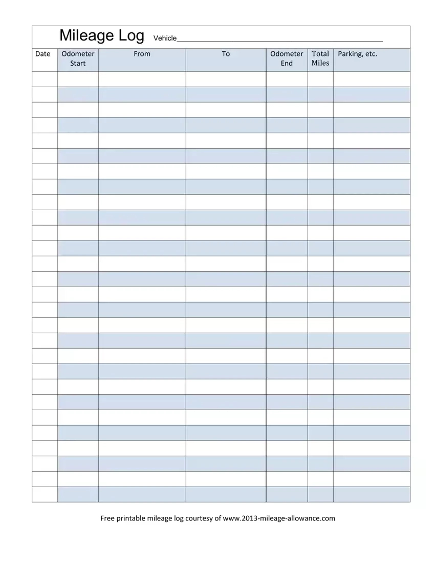 Mileage Log Printable ≡ Fill Out Printable Pdf Forms Online intended for Free Printable Mileage Log