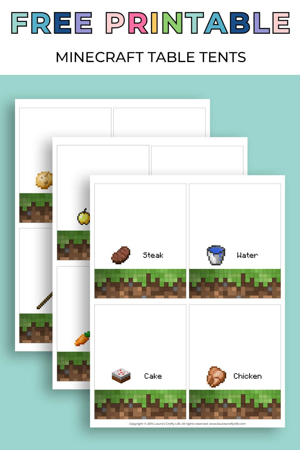 Minecraft Food Labels pertaining to Minecraft Food Labels Free Printables